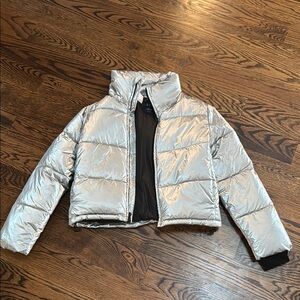 GAP Silver Puffer Jacket